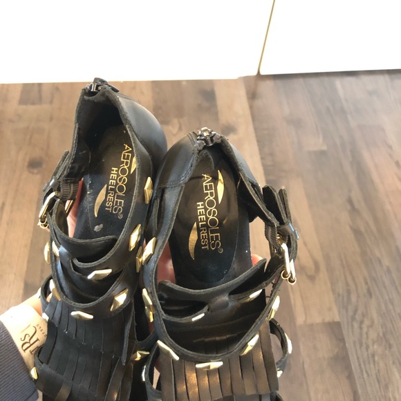 Black, Stylish Gladiator Sandals Size 8 - Picture 8 of 8